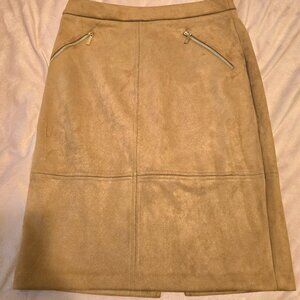 Light brown mid knee skirt